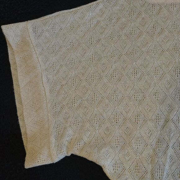 Hearts Of Palm Womens Top Light Tan Size PM Polyester Blend Pullover Sheer - Picture 10 of 12